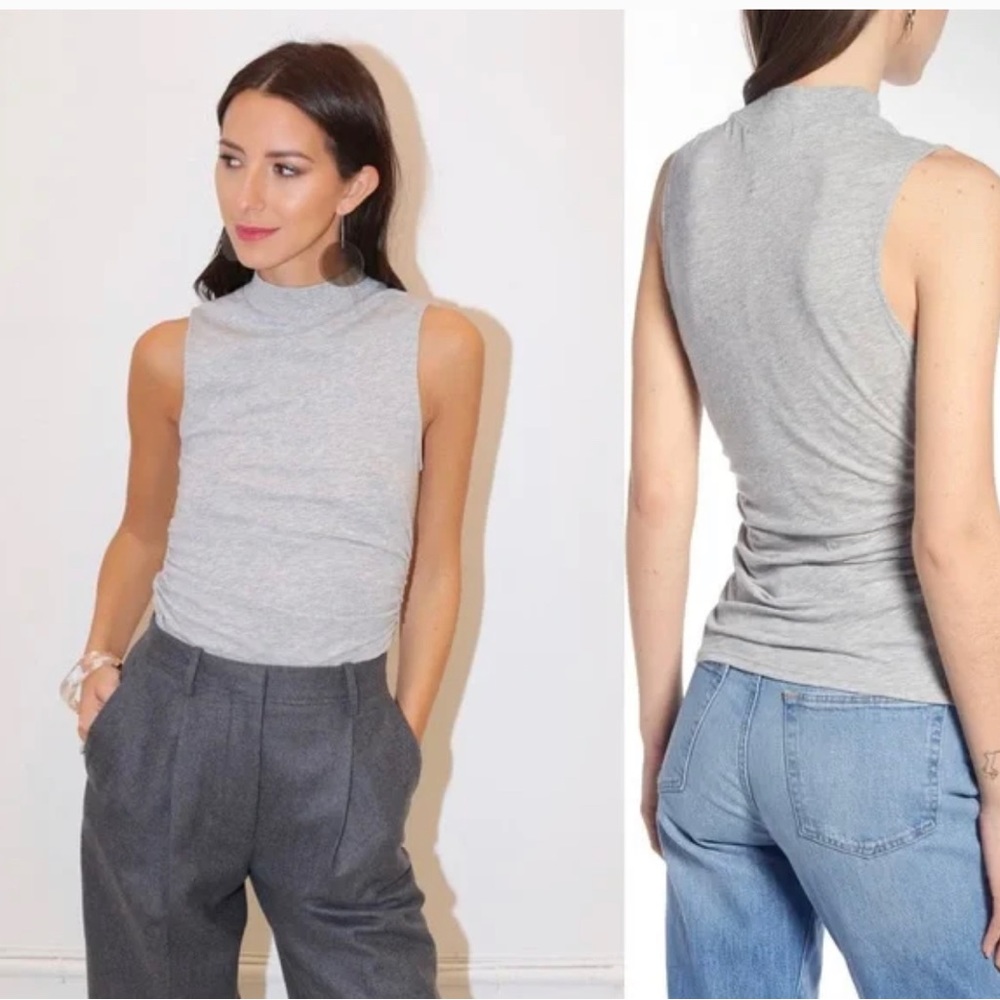 Something Navy Grey Ruched Tank - Size XS